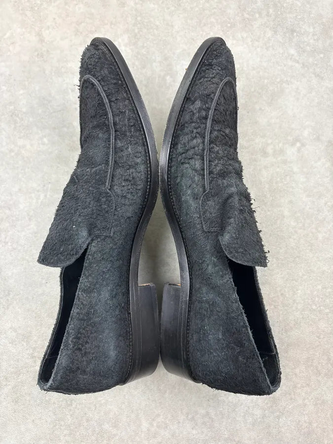 2010s Cavalli Black Textured Leather Loafers jeqlkFn 3