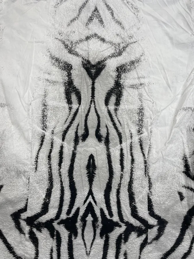 SS2002 Cavalli Black & White Zebra Savage Short Sleeves Shirt ZAJDqdr 9