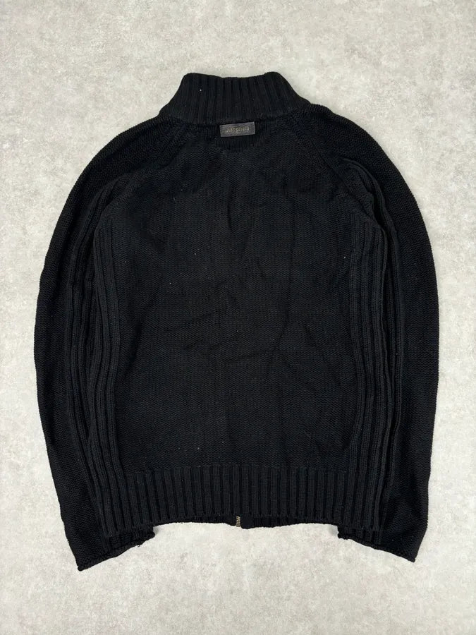 2010s Cavalli Black Wool Multi-Pocket Cargo Zip-up Sweater zwapkap 4