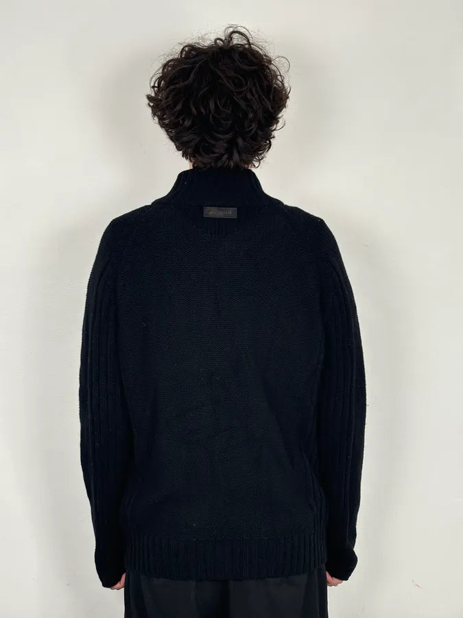 2010s Cavalli Black Wool Multi-Pocket Cargo Zip-up Sweater zwapkap 2