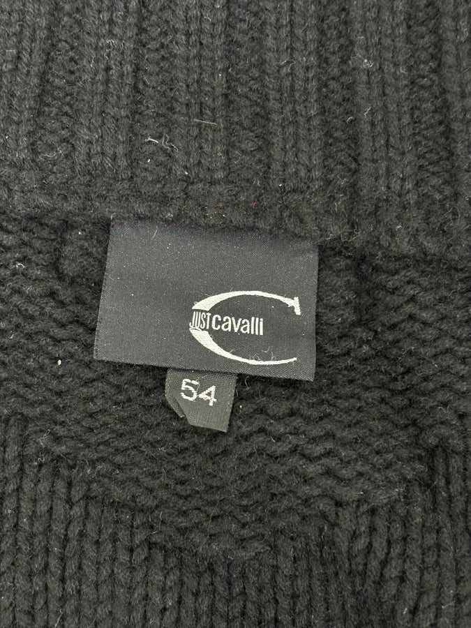 2010s Cavalli Black Wool Multi-Pocket Cargo Zip-up Sweater zwapkap 9