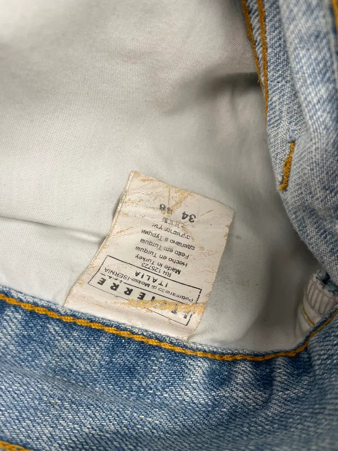 2000s Cavalli Blue Distressed Denim Jeans GyRGDqw 8