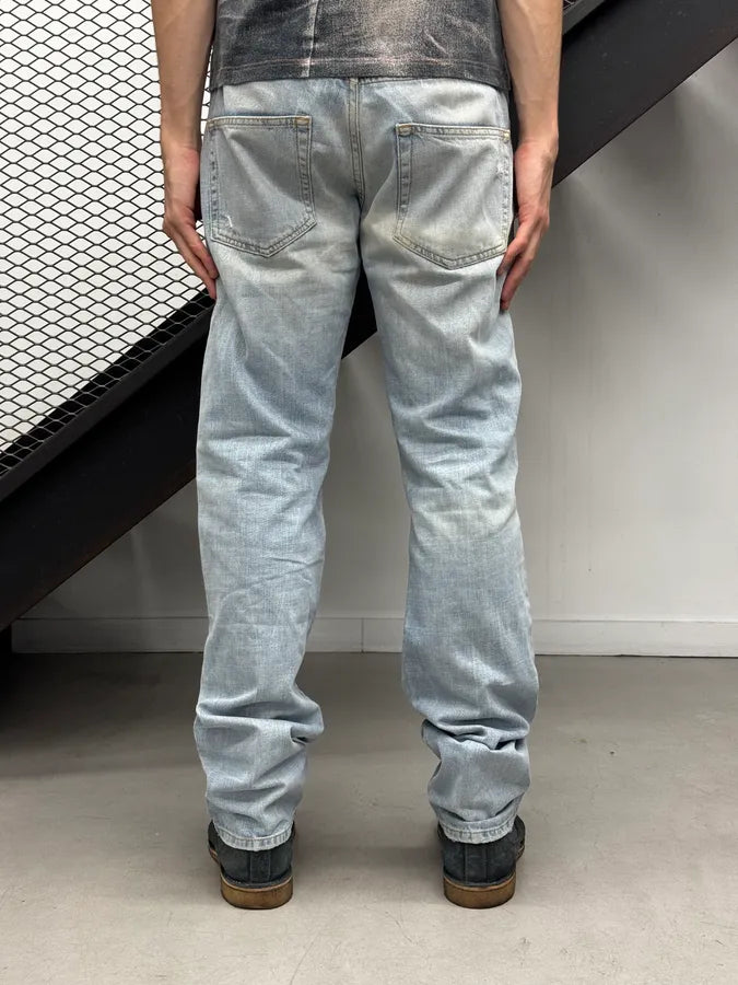 2000s Cavalli Blue Distressed Denim Jeans GyRGDqw 2