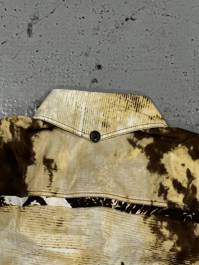 2000s Cavalli Brown & Beige Horse Ranch Shirt EpaZXTn 9
