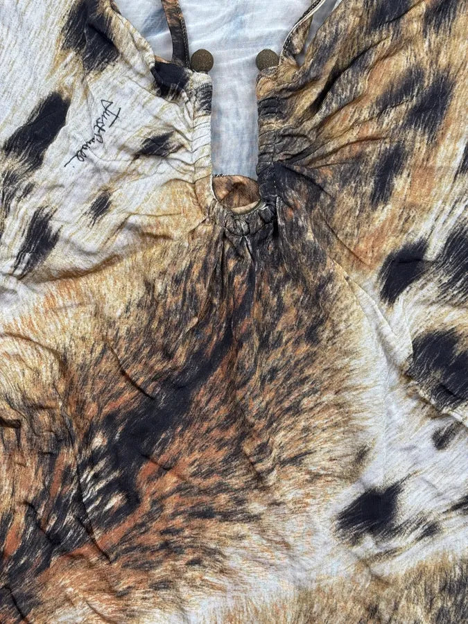 AW2007 Cavalli Brown Leopard Print Top T-Shirt dOZiNaY 8