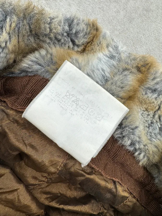 2000s Cavalli Brown Grey Faux Fur Russian Ushanka Hat dhTSAYE 8