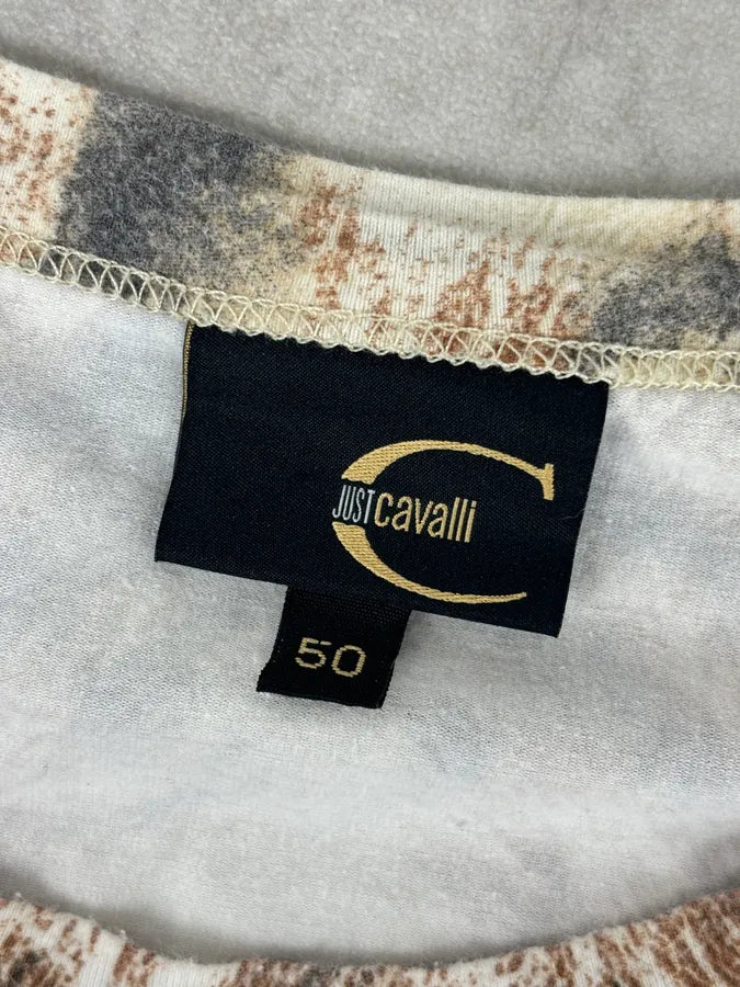 SS2004 Cavalli Cream Animal Print Longsleeve T-Shirt xGrTtke 8