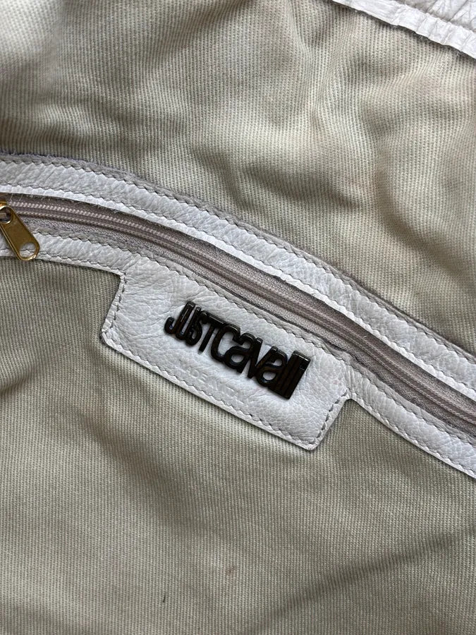 2000s Cavalli Cream Leather Patchwork Shoulder Bag QRvxvcR 15