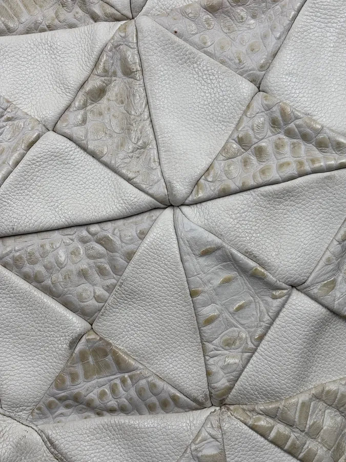 2000s Cavalli Cream Leather Patchwork Shoulder Bag QRvxvcR 8