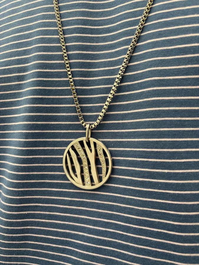2010s Cavalli Strass Logo Circle Pendant Necklace kHwHjQX 2