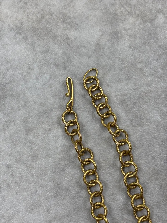 Cavalli Gold Metal Animal Print Cross Necklace OrEtqoA 6