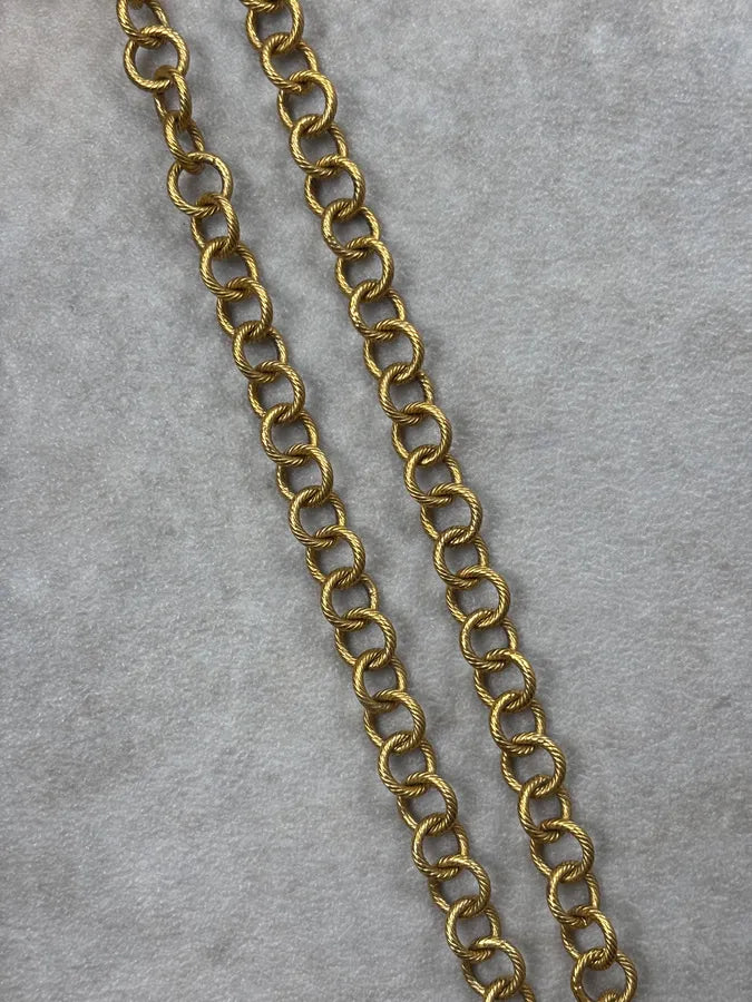 Cavalli Gold Metal Animal Print Cross Necklace OrEtqoA 3