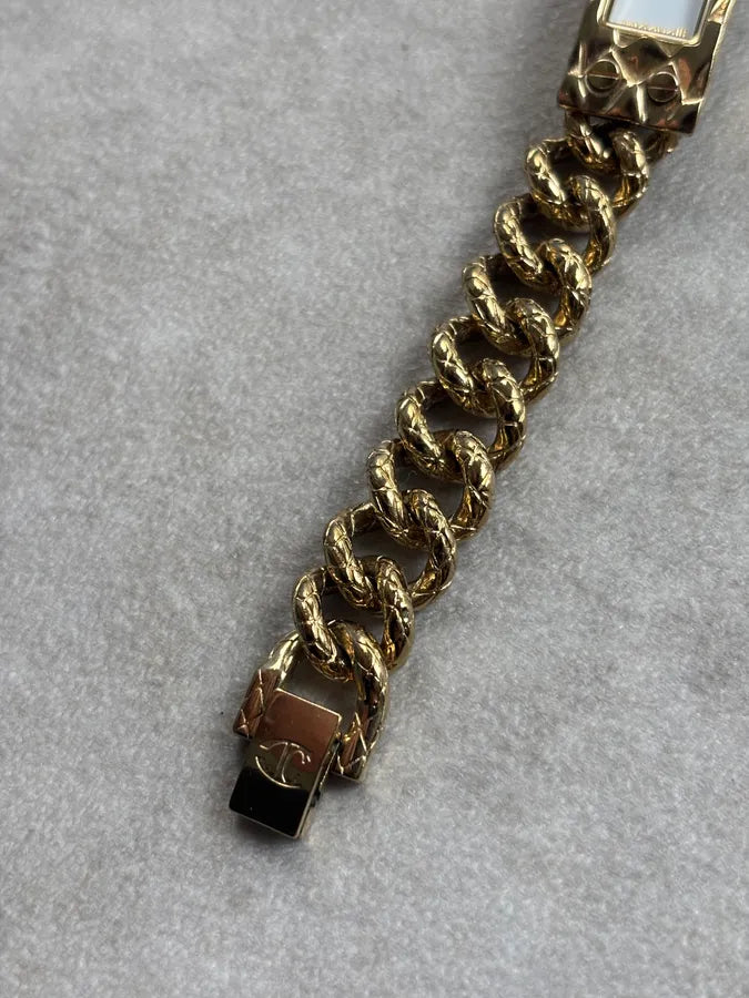 2010s Cavalli Gold Metal Curb Chain Watch puRTqYF 6