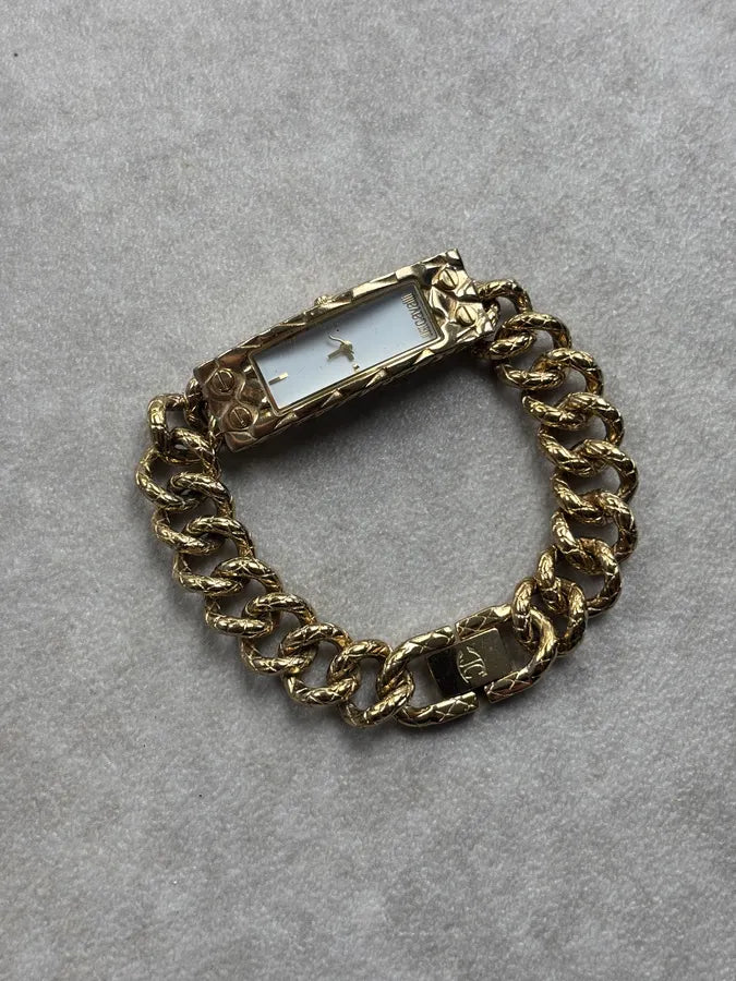 2010s Cavalli Gold Metal Curb Chain Watch puRTqYF 4