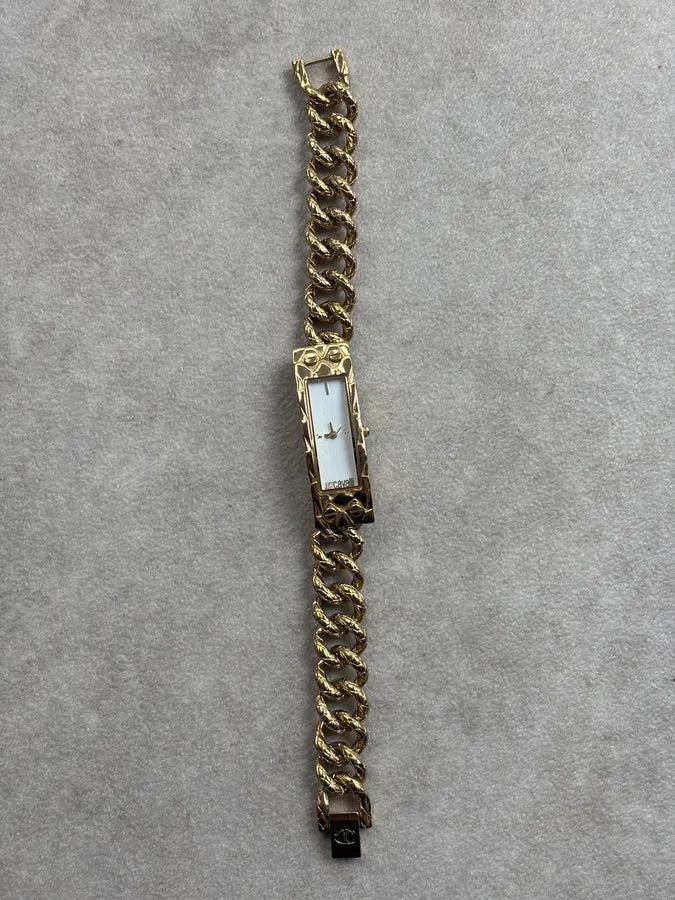 2010s Cavalli Gold Metal Curb Chain Watch puRTqYF 3