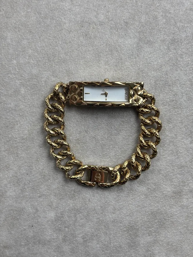 2010s Cavalli Gold Metal Curb Chain Watch puRTqYF 0