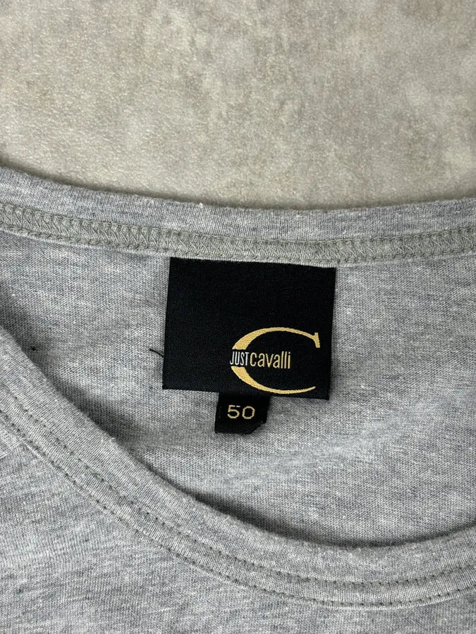 AW2004 Cavalli Grey Flames Embroidered Longsleeve sTXmbRL 7