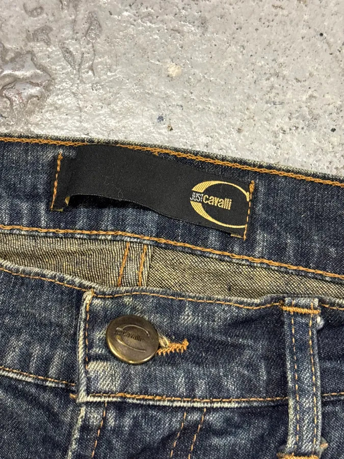 2000s Cavalli Blue Denim Washed Jeans dnxiQws 7