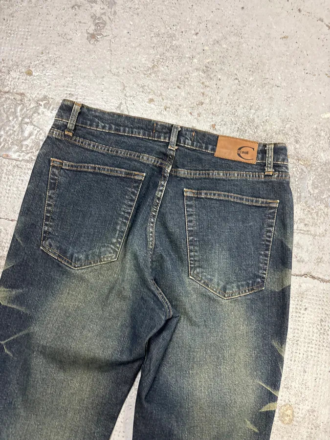 2000s Cavalli Blue Denim Washed Jeans dnxiQws 6