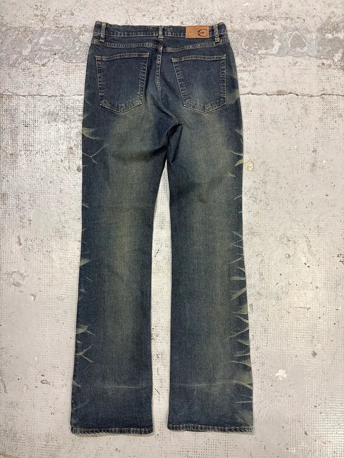 2000s Cavalli Blue Denim Washed Jeans dnxiQws 5