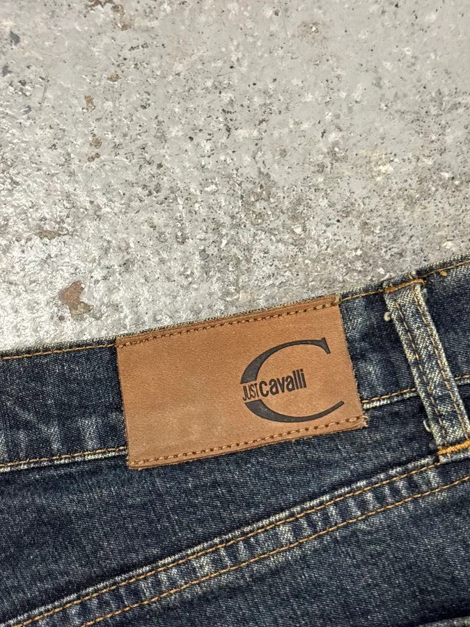 2000s Cavalli Blue Denim Washed Jeans dnxiQws 8