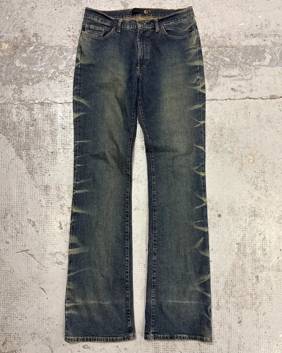 2000s Cavalli Blue Denim Washed Jeans dnxiQws 0
