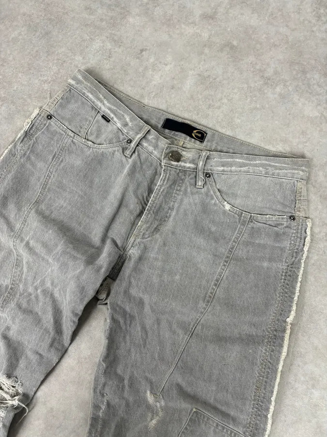 AW2004 Cavalli Grey Two Tone Denim Jeans PFQksqI 4