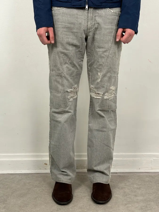 AW2004 Cavalli Grey Two Tone Denim Jeans PFQksqI 0