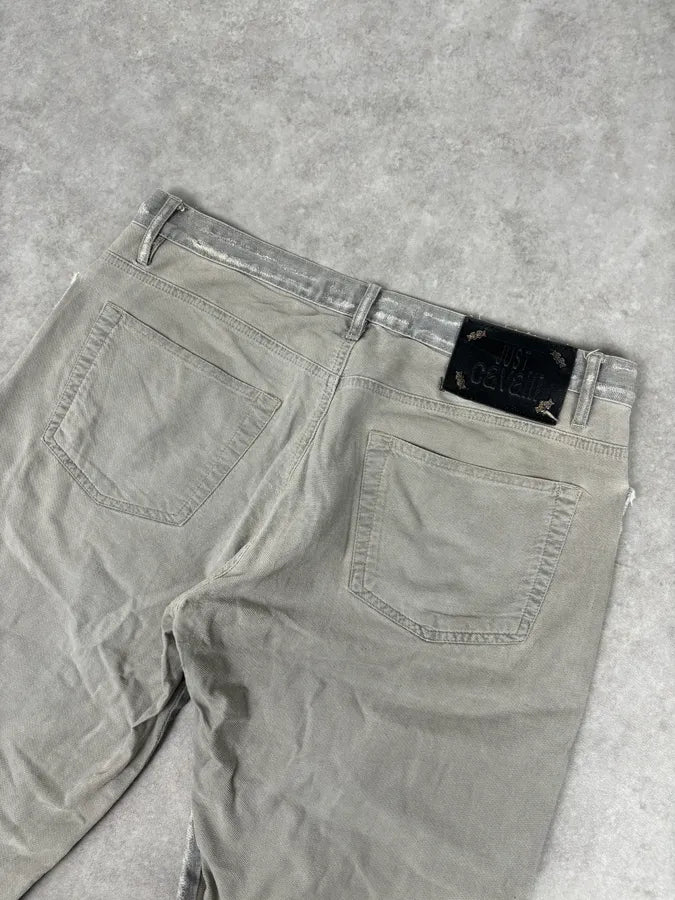 AW2004 Cavalli Grey Two Tone Denim Jeans PFQksqI 6