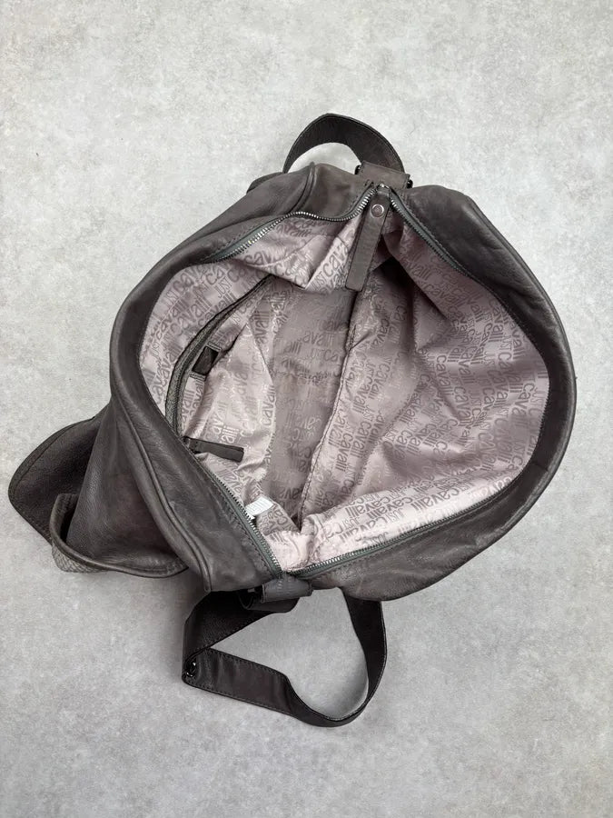 2010s Cavalli Grey Leather Python Embossed Messenger Bag kbLKBwa 14