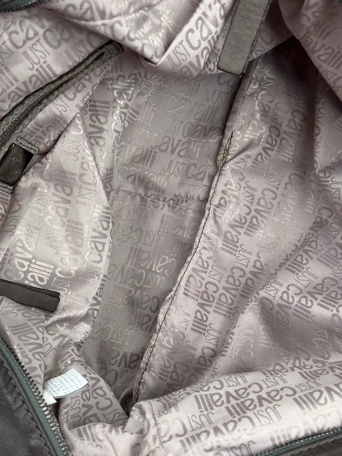 2010s Cavalli Grey Leather Python Embossed Messenger Bag kbLKBwa 15