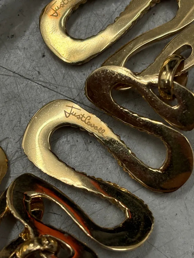 2010s Cavalli Guilded Metal Snake Links Bracelet kPdYtpz 5