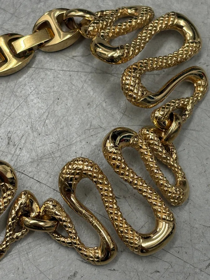 2010s Cavalli Guilded Metal Snake Links Bracelet kPdYtpz 4