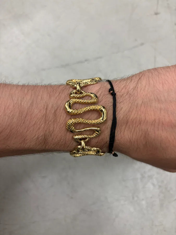 2010s Cavalli Guilded Metal Snake Links Bracelet kPdYtpz 3