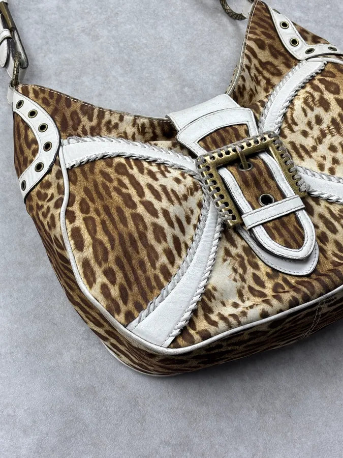 2000s Cavalli Leopard Buckle Handle Bag rvViQwU 5