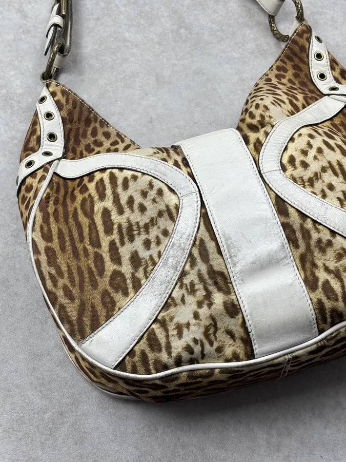 2000s Cavalli Leopard Buckle Handle Bag rvViQwU 8