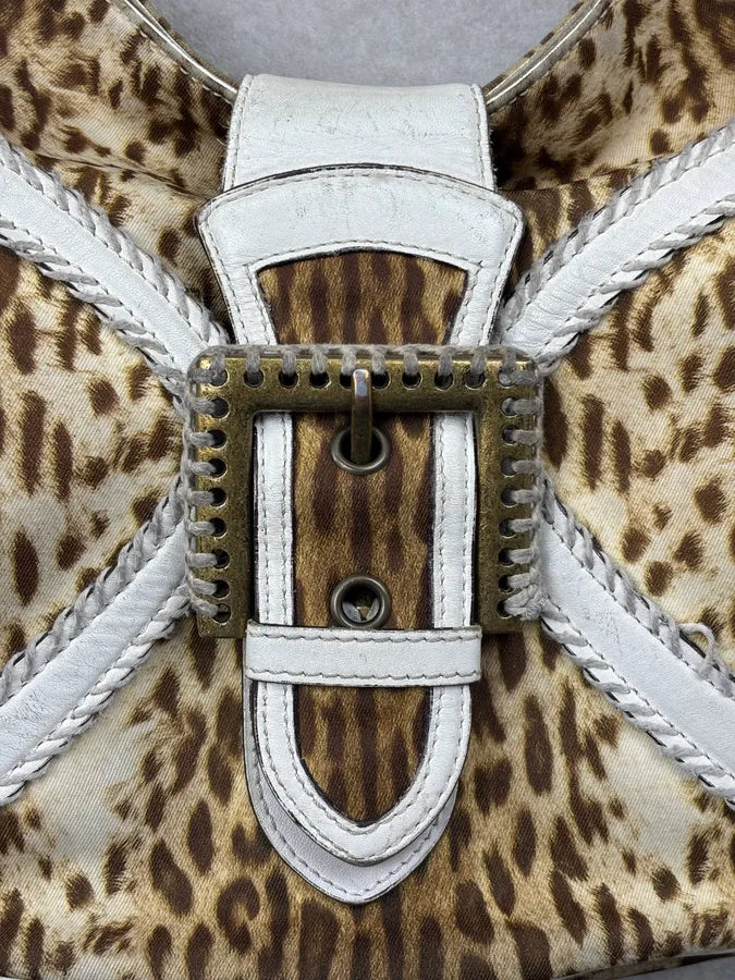 2000s Cavalli Leopard Buckle Handle Bag rvViQwU 6