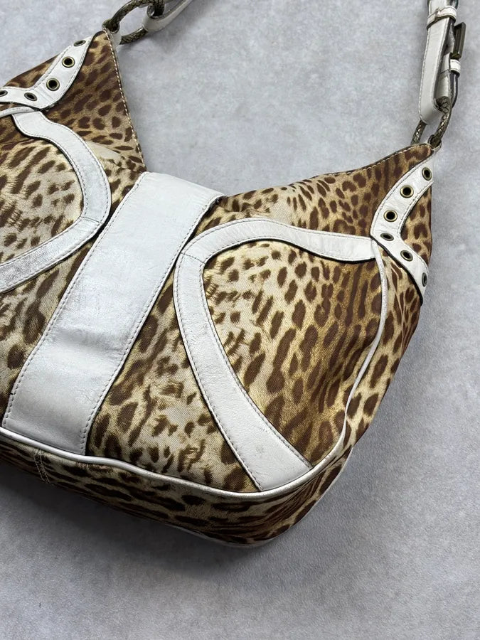 2000s Cavalli Leopard Buckle Handle Bag rvViQwU 9