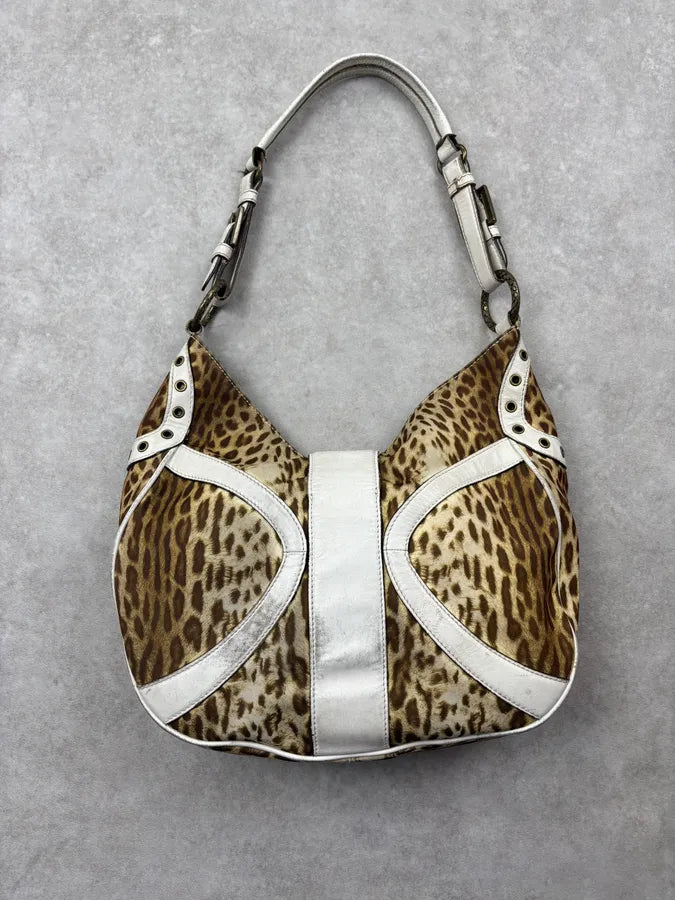 2000s Cavalli Leopard Buckle Handle Bag rvViQwU 7
