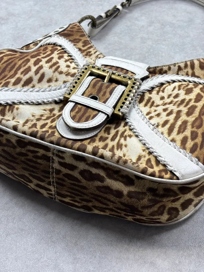 2000s Cavalli Leopard Buckle Handle Bag rvViQwU 10