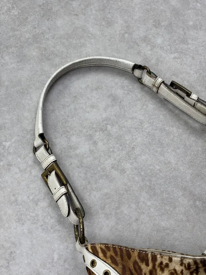 2000s Cavalli Leopard Buckle Handle Bag rvViQwU 12