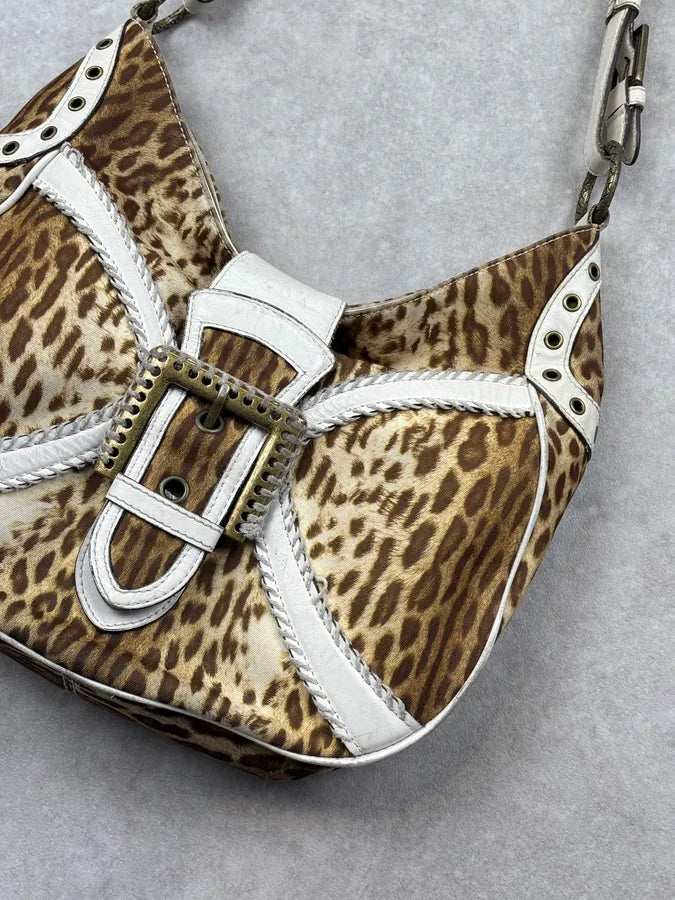 2000s Cavalli Leopard Buckle Handle Bag rvViQwU 4