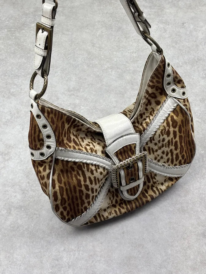 2000s Cavalli Leopard Buckle Handle Bag rvViQwU 3