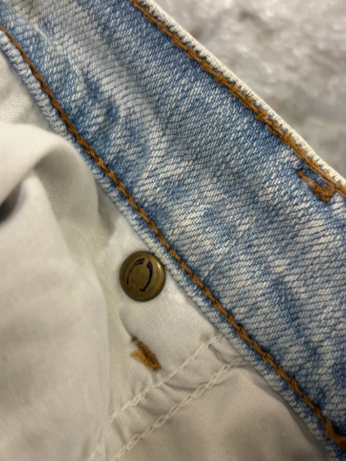 2000s Cavalli Light Blue Denim Distressed Jeans bSAuBCV 10