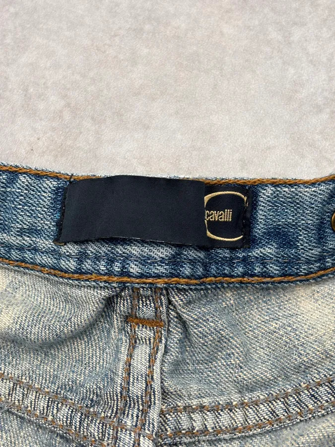 AW2005 Cavalli Light Blue Distressed Denim Jeans ttMbyYy 10
