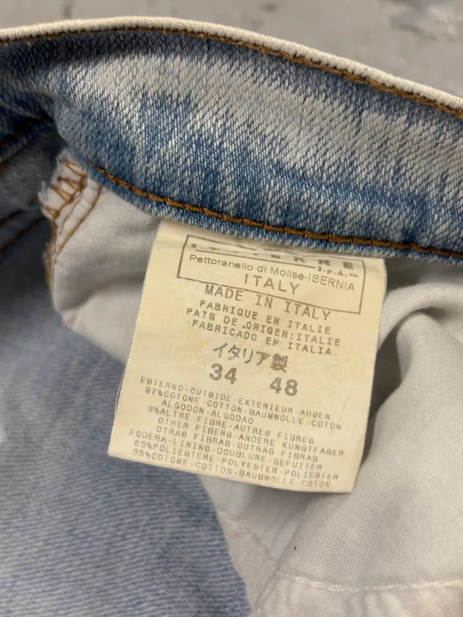 2000s Cavalli Light Blue Denim Distressed Jeans bSAuBCV 12
