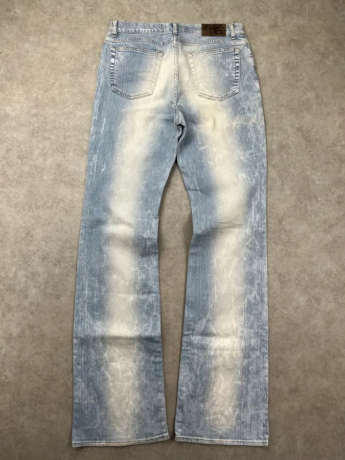 200s Cavalli Light Blue Faded Denim Jeans MvWYqkT 4