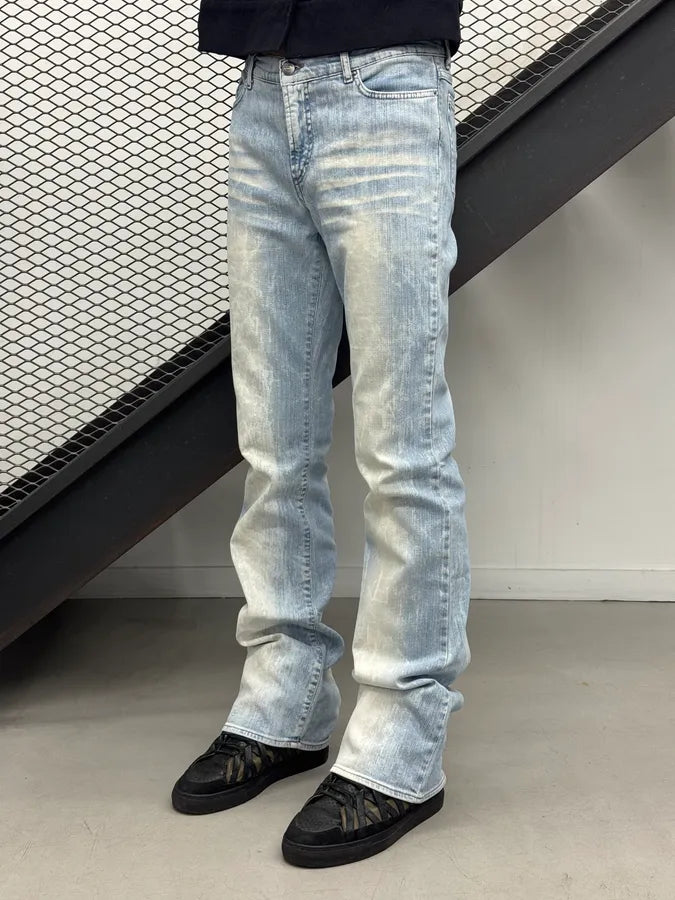 200s Cavalli Light Blue Faded Denim Jeans MvWYqkT 2