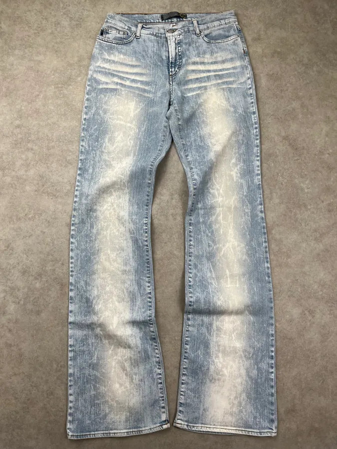 200s Cavalli Light Blue Faded Denim Jeans MvWYqkT 0