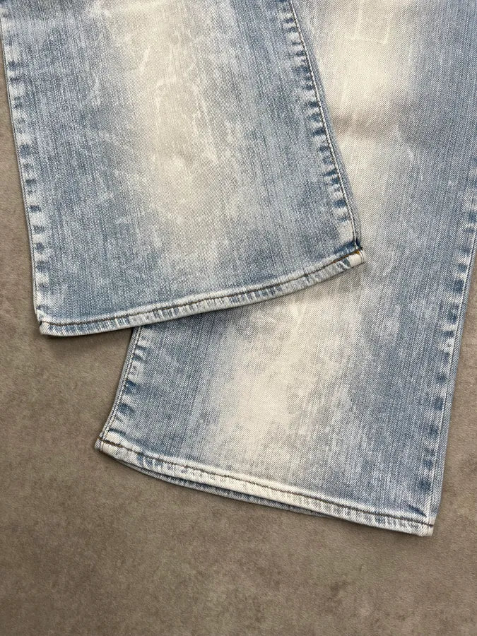 200s Cavalli Light Blue Faded Denim Jeans MvWYqkT 8